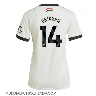 Camiseta Manchester United Christian Eriksen #14 Tercera Equipación Replica 2024-25 para mujer mangas cortas Camiseta Manchester United Christian Eriksen #14 Tercera Equipación Replica 2024-25 para mujer mangas cortas